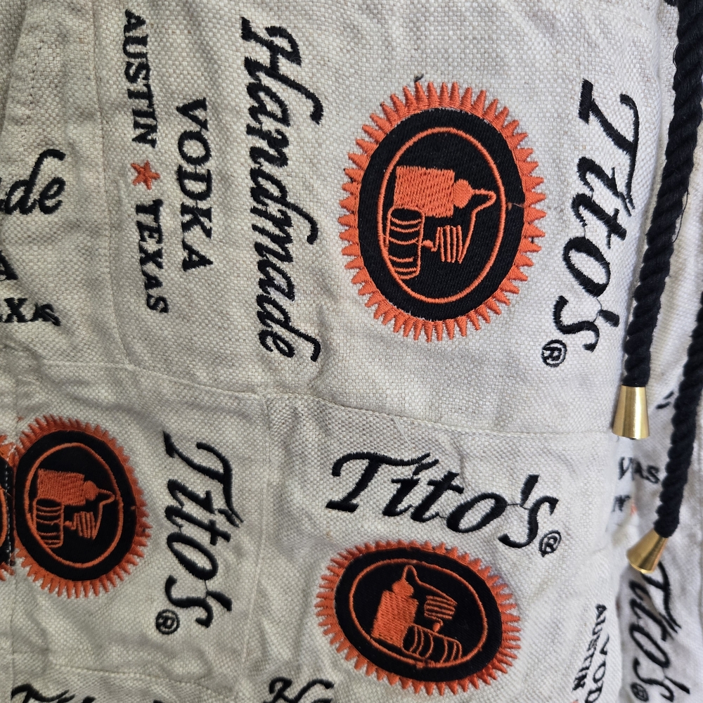Handmade Vodka Cream and Black Men's Athletic Shorts - Picture 2 of 5